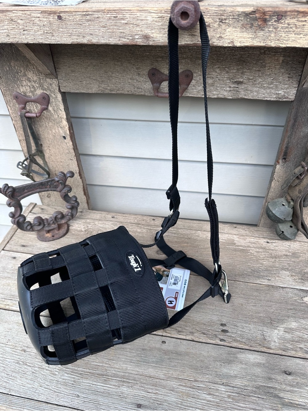 Horse Tack - NEW Tough1 Ventilated Grazing Muzzle – Horse Size – Black